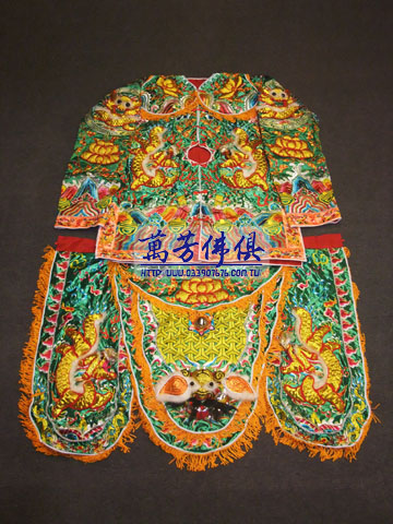 神將浮繡千順文袍